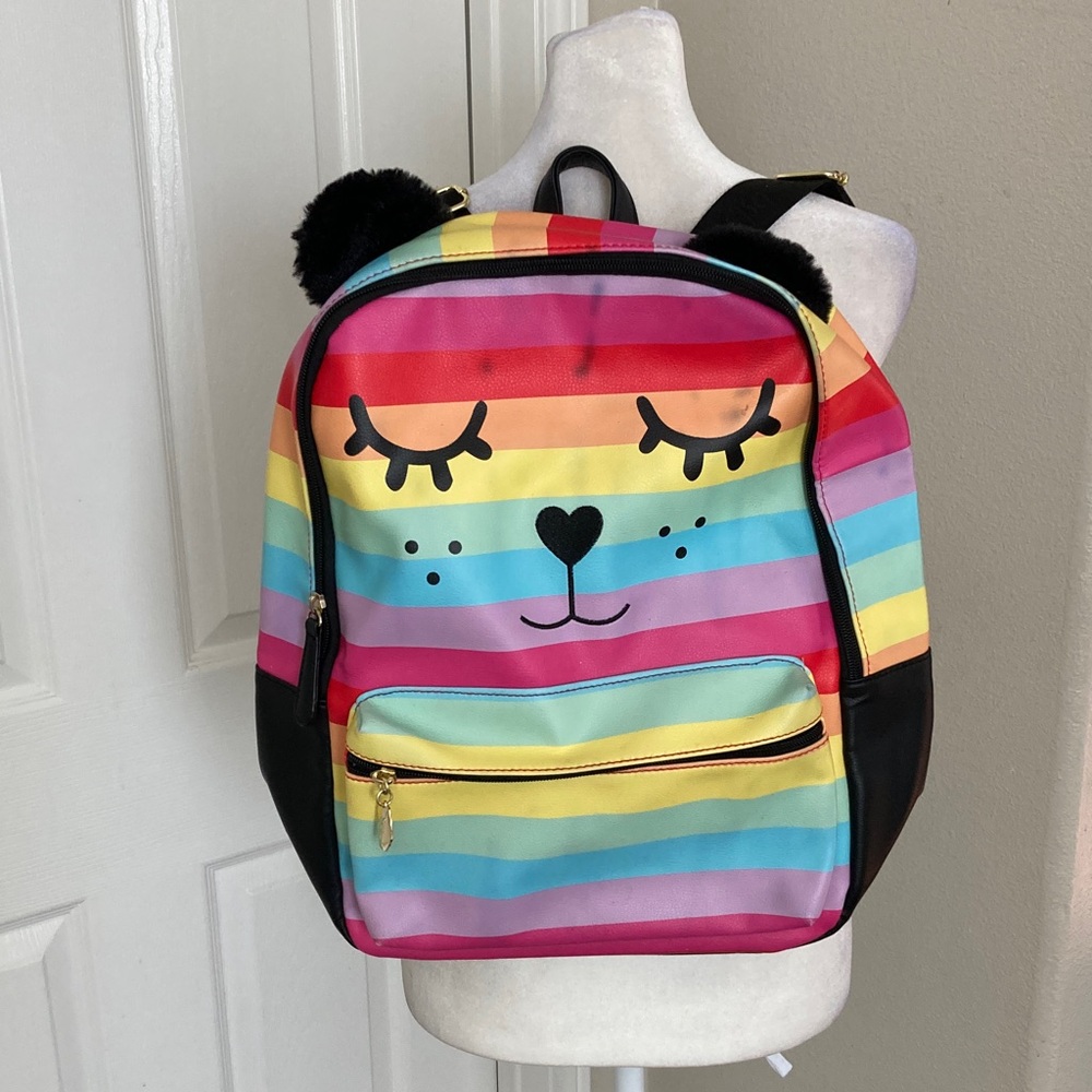 Betsey Johnson Rainbow Striped Kids Backpack